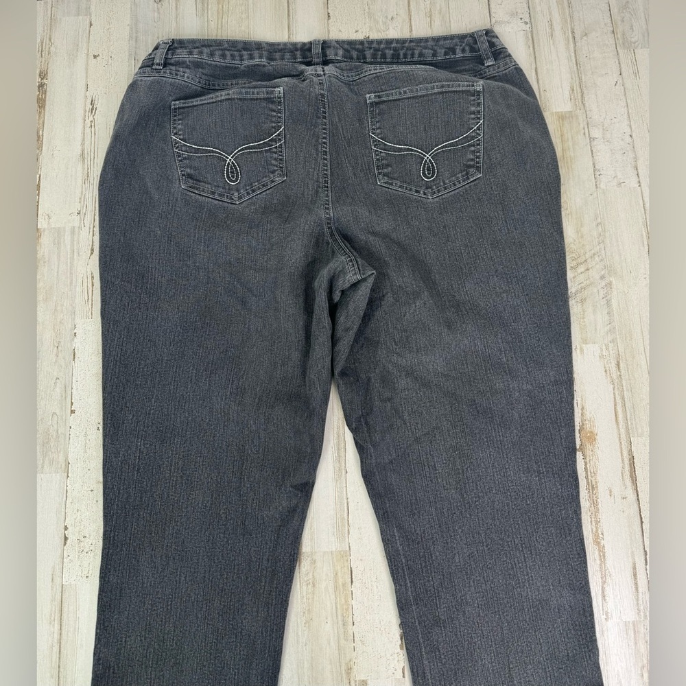 Cato Black Jeans Women's 18W 40x32 Straight Leg High Rise - Picture 10 of 11
